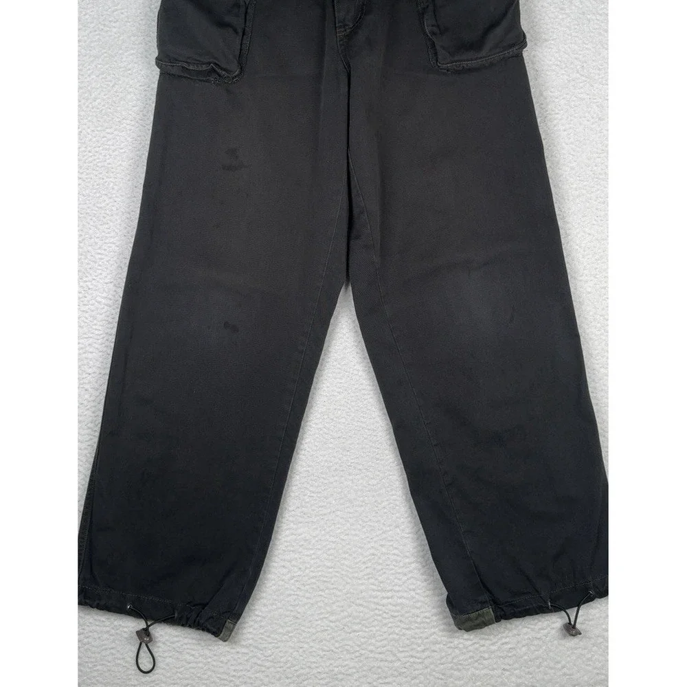 Vintage FIEND Cinch Cargo Pants Black - Men's 32 (Fits 28x30) Y2K Skater